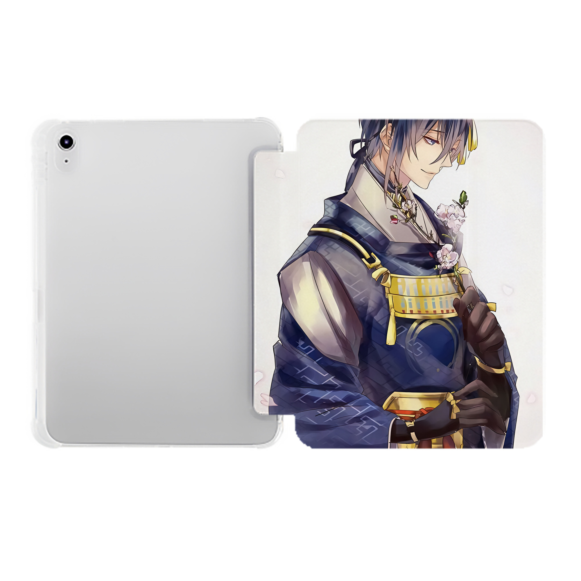 （画像用） 刀剣乱舞 Touken Ranbu IPad ケース ペン収納付き 三つ折りスタンド PUレザー×シリコン 対応機種9.5/10.5/10.9インチ